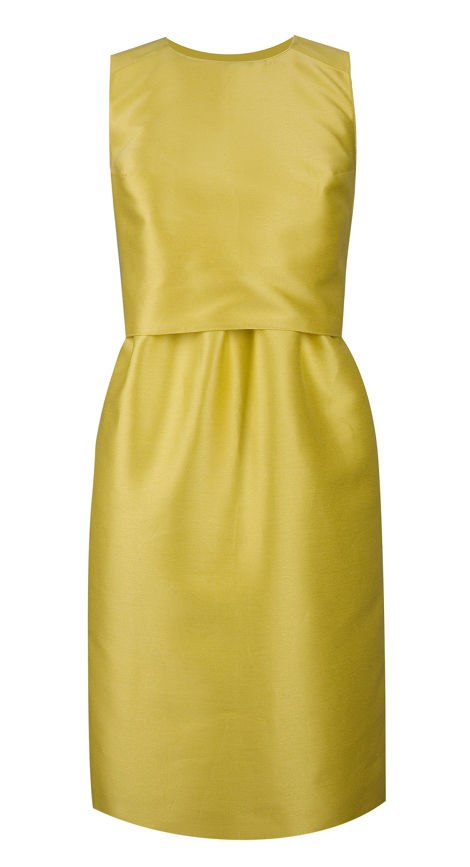 robe jaune poussin en satin