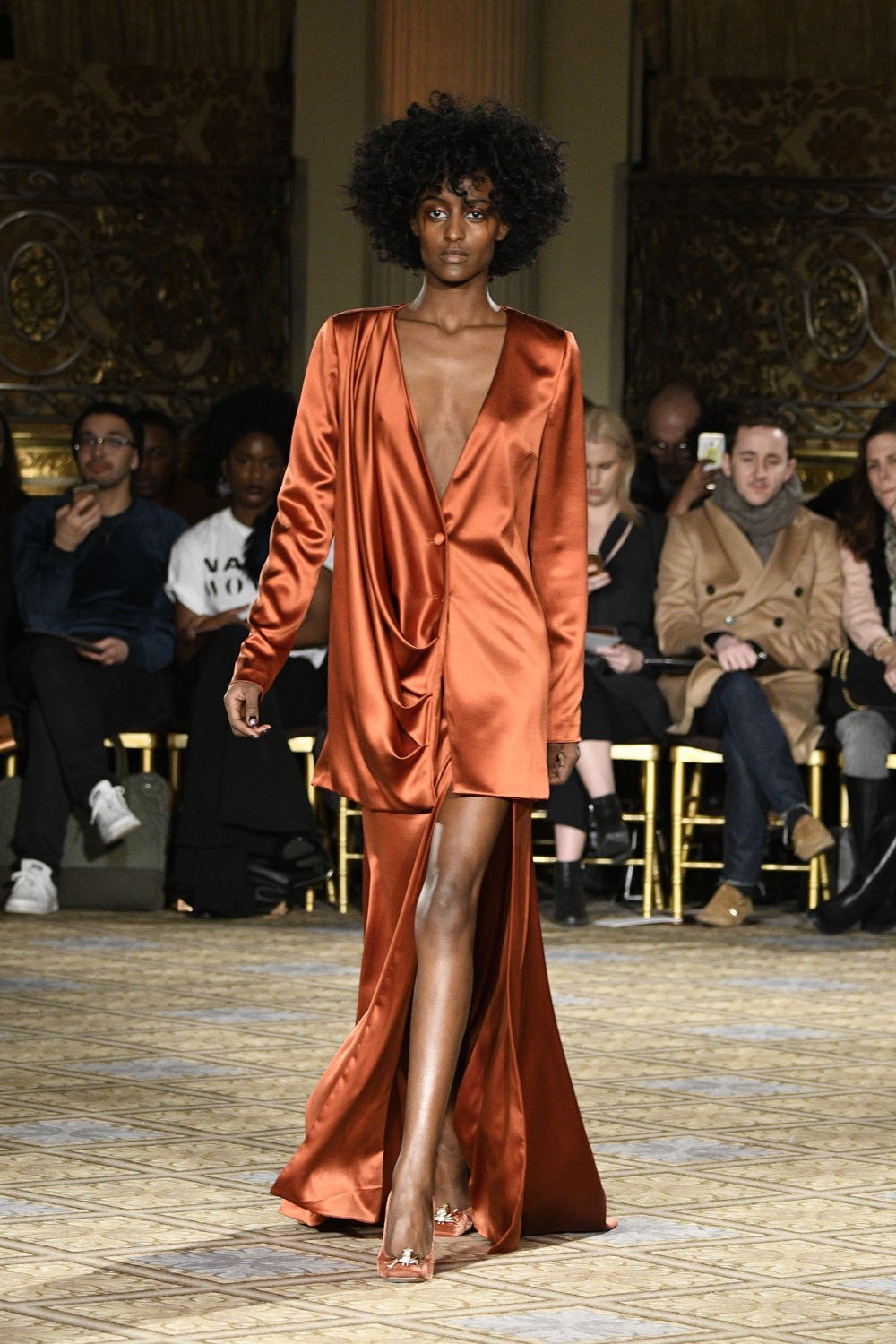 NEW YORK, NY - FEBRUARY 11: A model walks the runway for the Christian Siriano collection during, New York Fashion Week on February 11, 2017 in New York City.